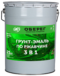 Грунт-эмаль по ржавчине 3в1 PaintGuard 25 кг